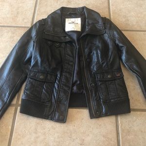 Hollister Brown Leather Jacket